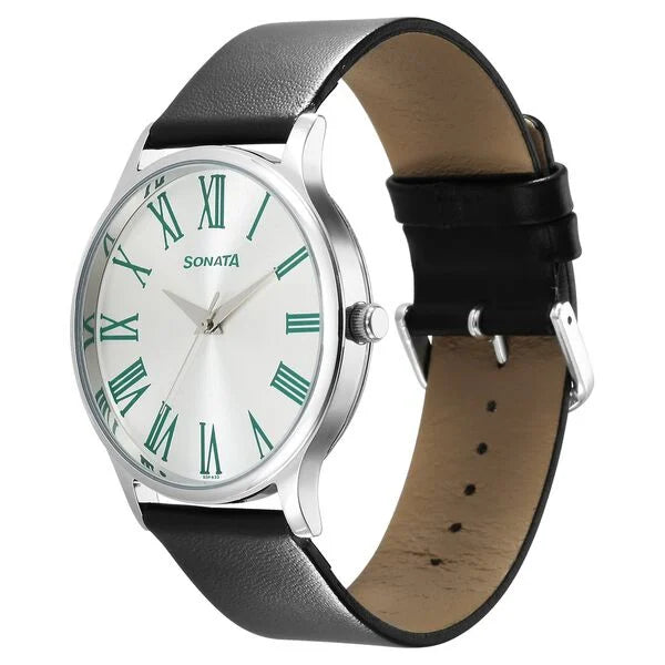 SON 77105SL12W TRNDZ SONATA GENTS WATCH SON 77105SL12W TRNDZ SONATA GENTS WATCH